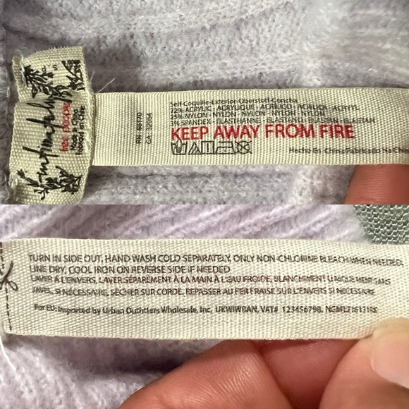 Free People Around The Clock‎ Tunic Pullover Sweater Ribbed Jogger Set In Lilac - Picture 11 of 12